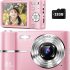 Upgrade Digital Camera, 50MP Full High Definition 1080P Camera with 16x Zoom Anti Shake, Compact Camera for Kid Student Children Teen Girl Boy, Kids Camera with 32GB SD Card,2 Batteries-Pink